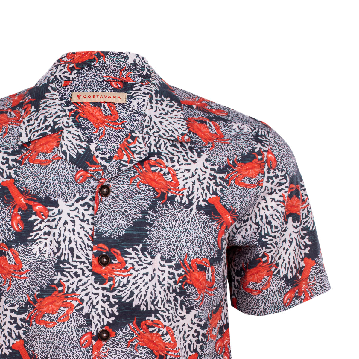 Camisa hawaiana manga corta Poui