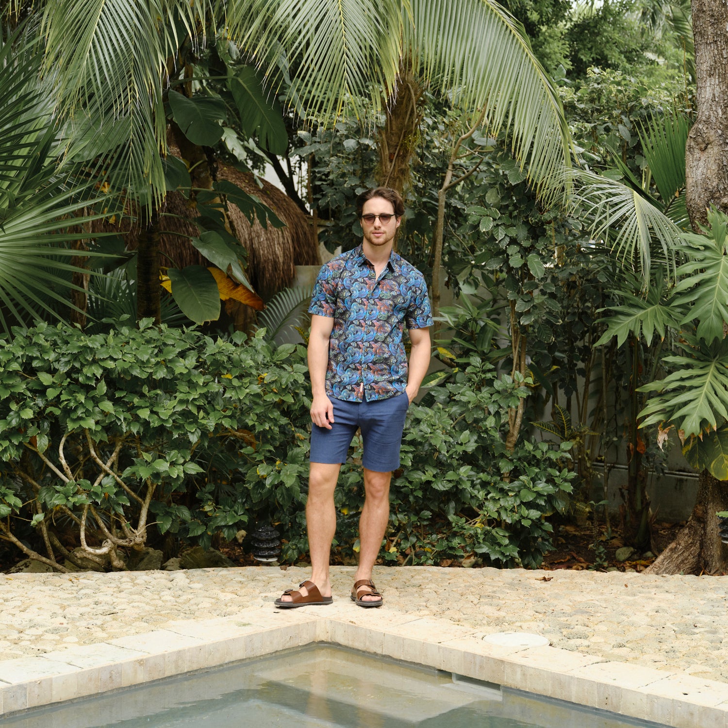Camisa hawaiana manga corta Ecuatorial