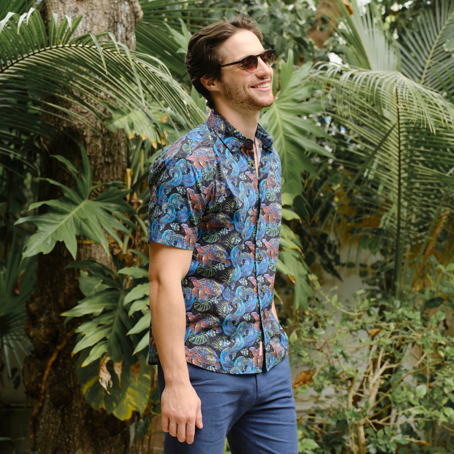 Camisa hawaiana manga corta Ecuatorial