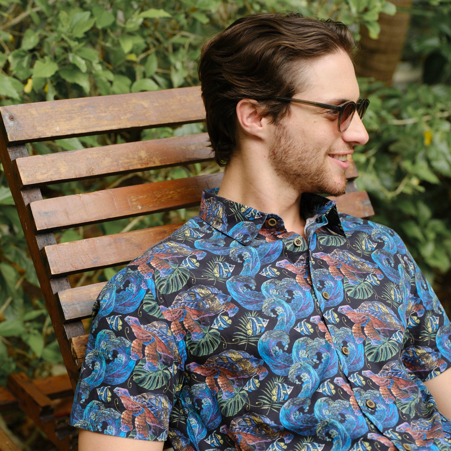 Camisa hawaiana manga corta Ecuatorial