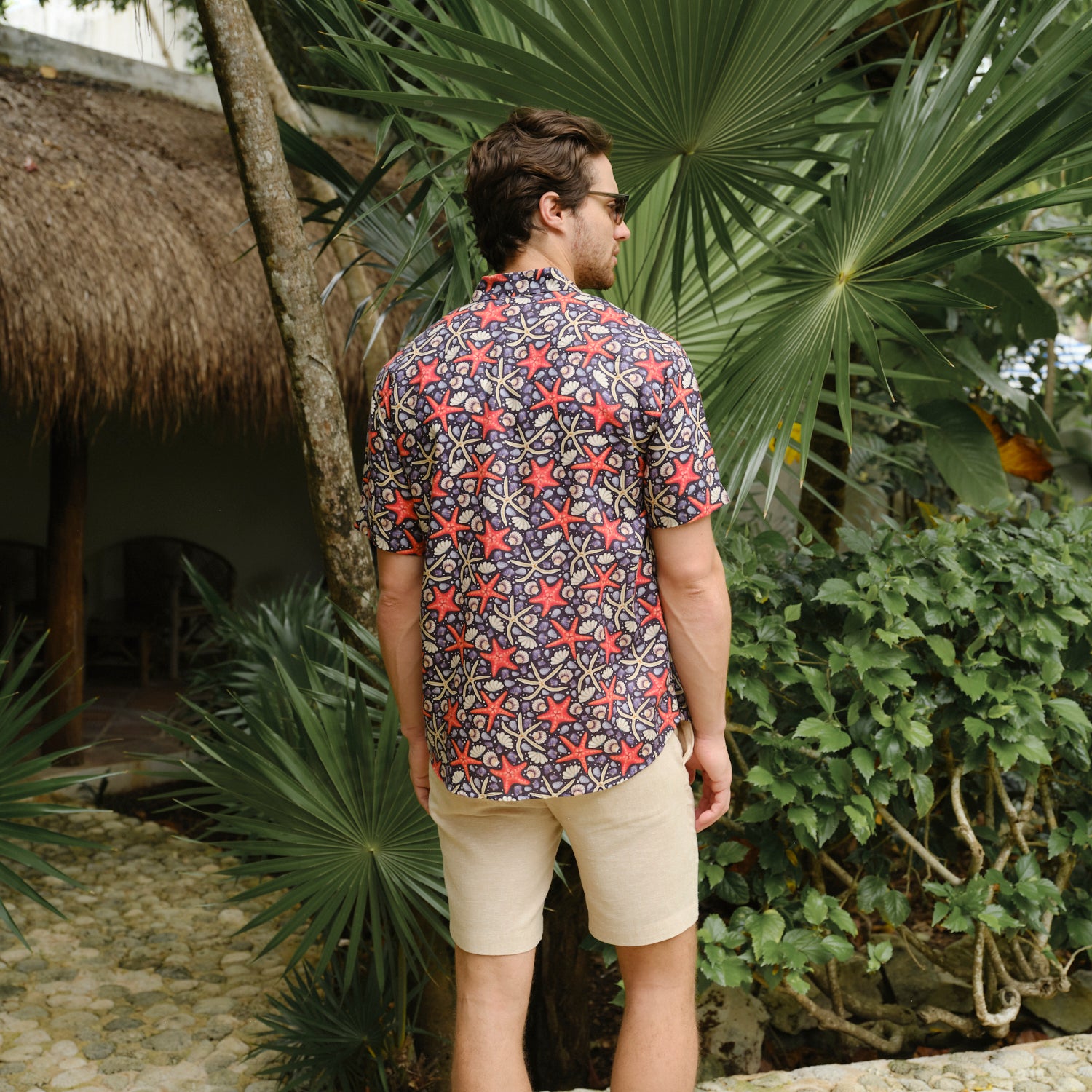 Camisa hawaiana manga corta Starfish