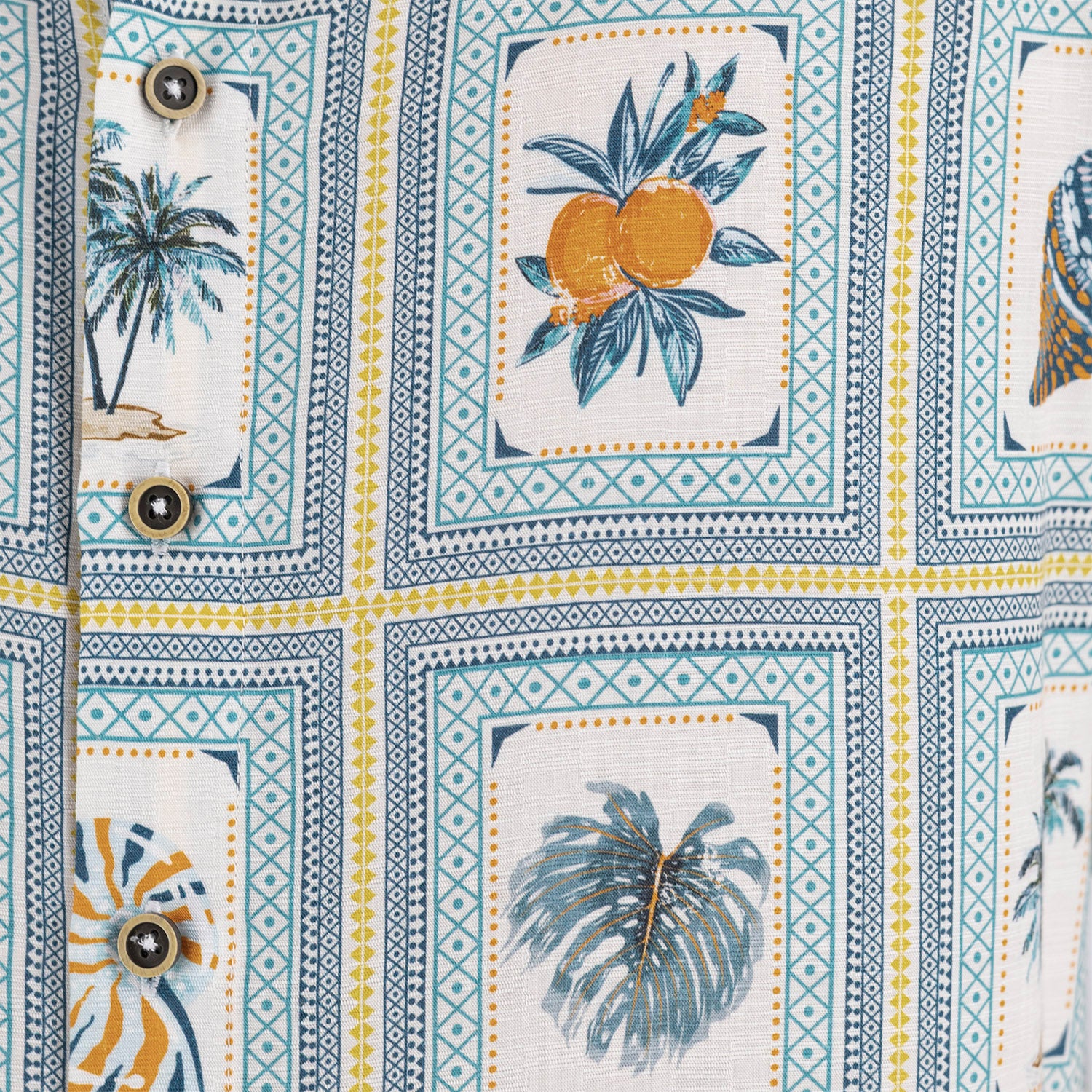 Camisa hawaiana manga corta Mosaic Coast