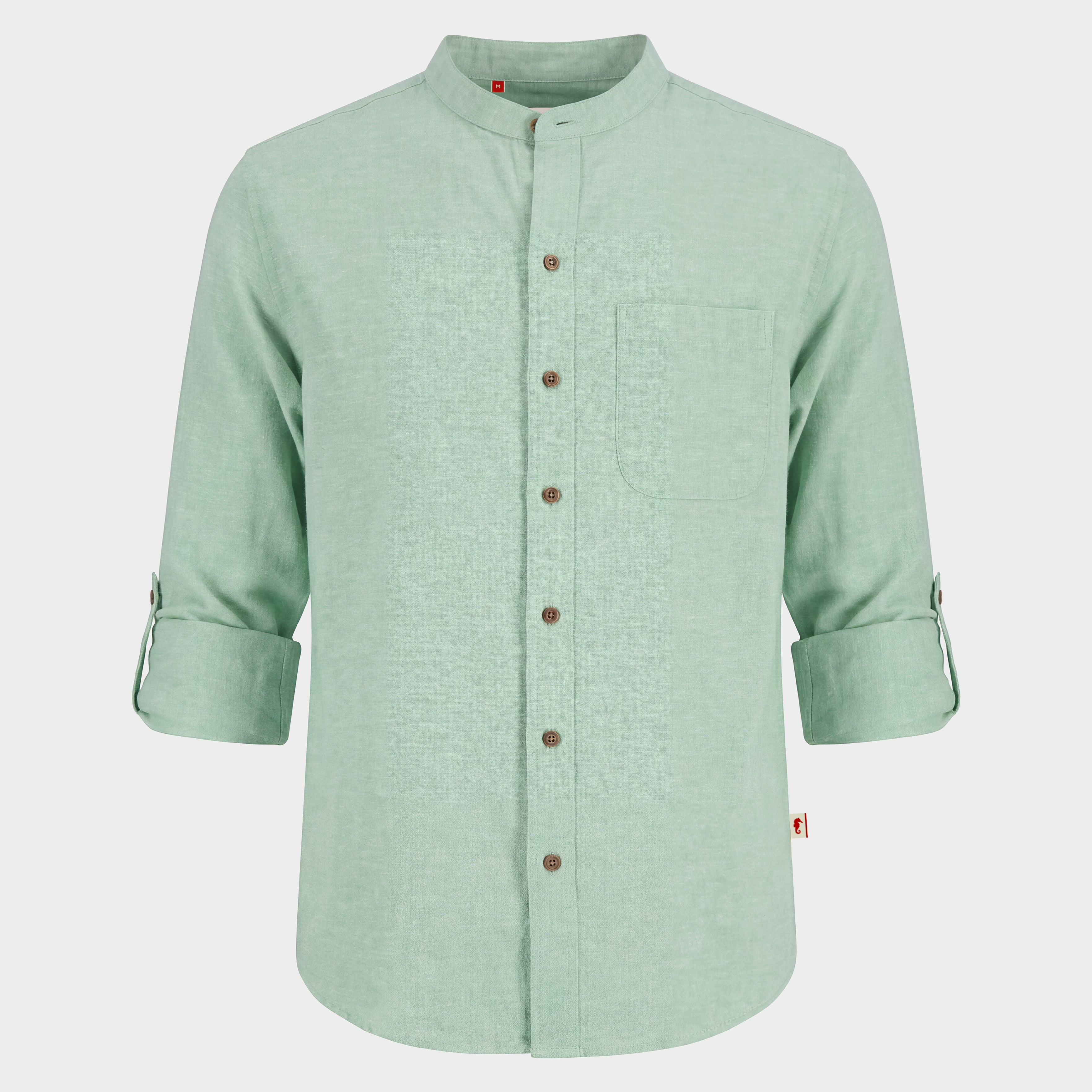 Camisa manga larga con lino Davide