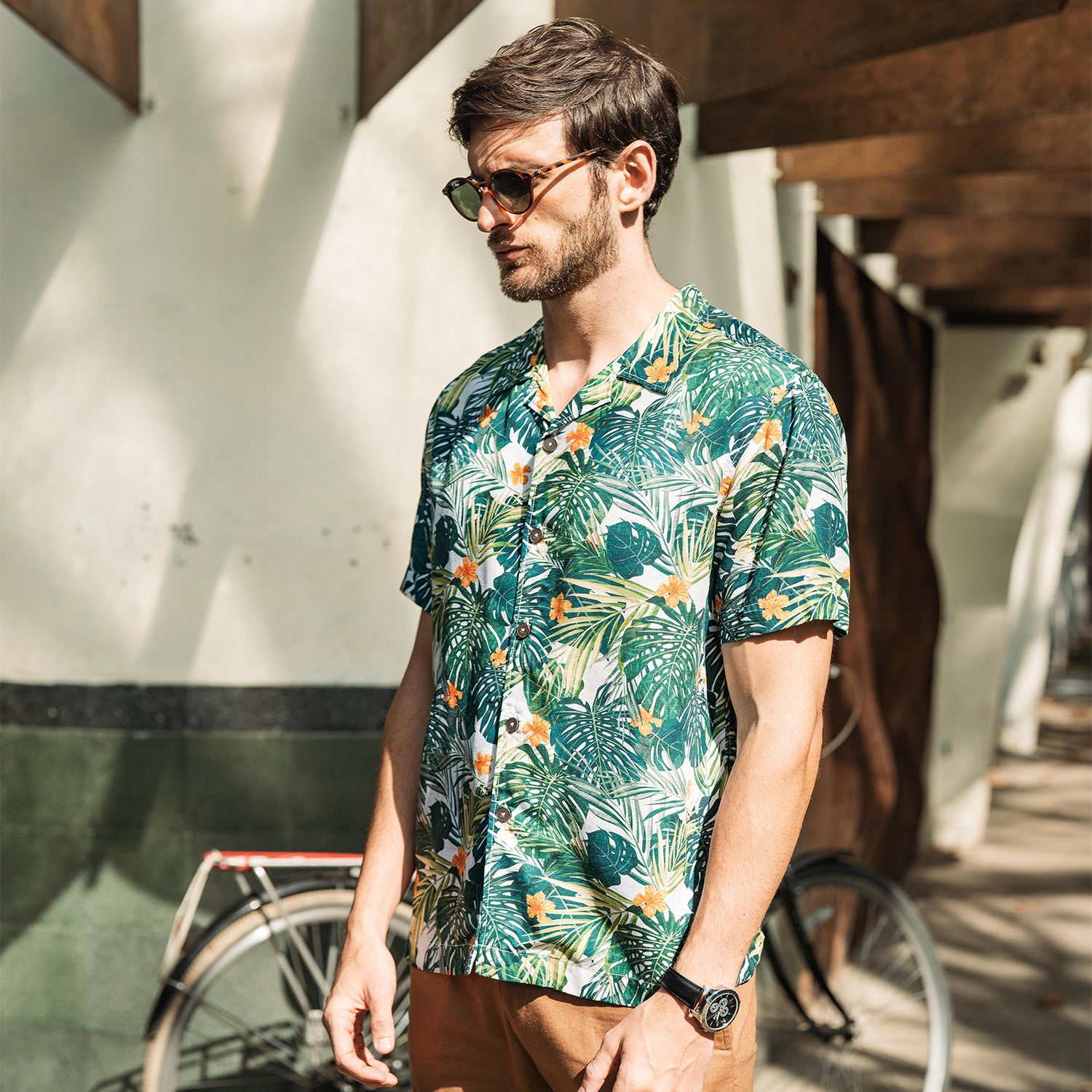 Camisa Hawaiana Manga Corta Selvatica