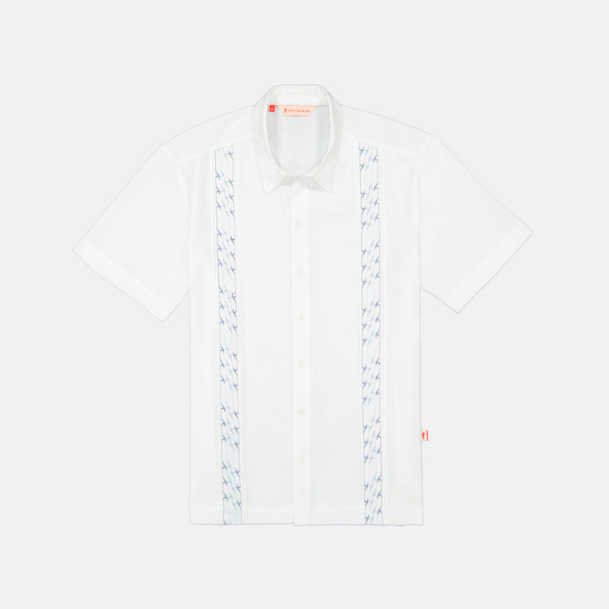 camisa guayabera manga corta para hombre hatza frente