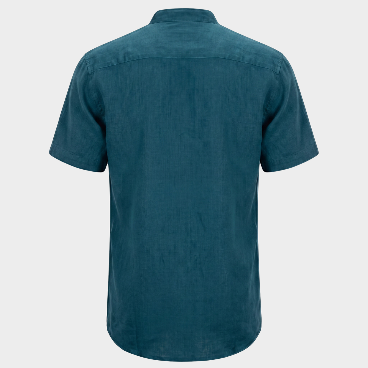 Camisa Manga Corta Cuello Mao Blue Coral