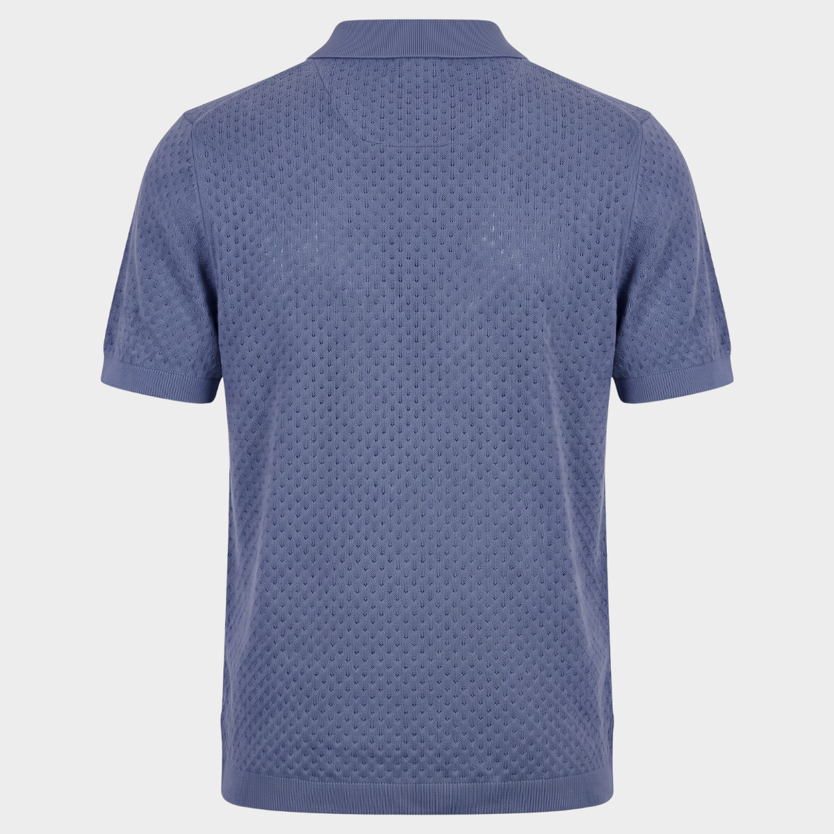 Camisa Polo para Hombre con Cierre Azul