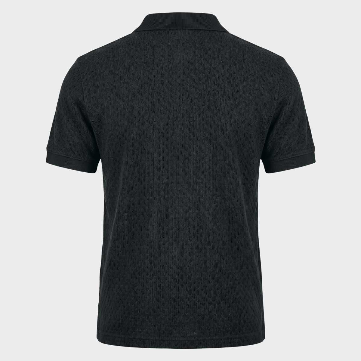 Camisa Polo para Hombre con Cierre Negro