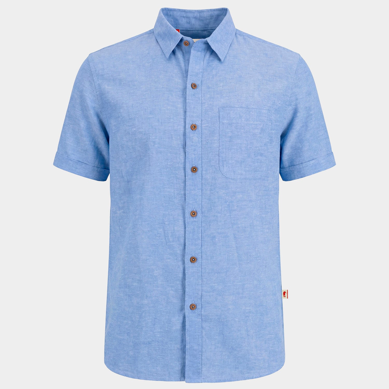 Camisa manga corta con lino Davi