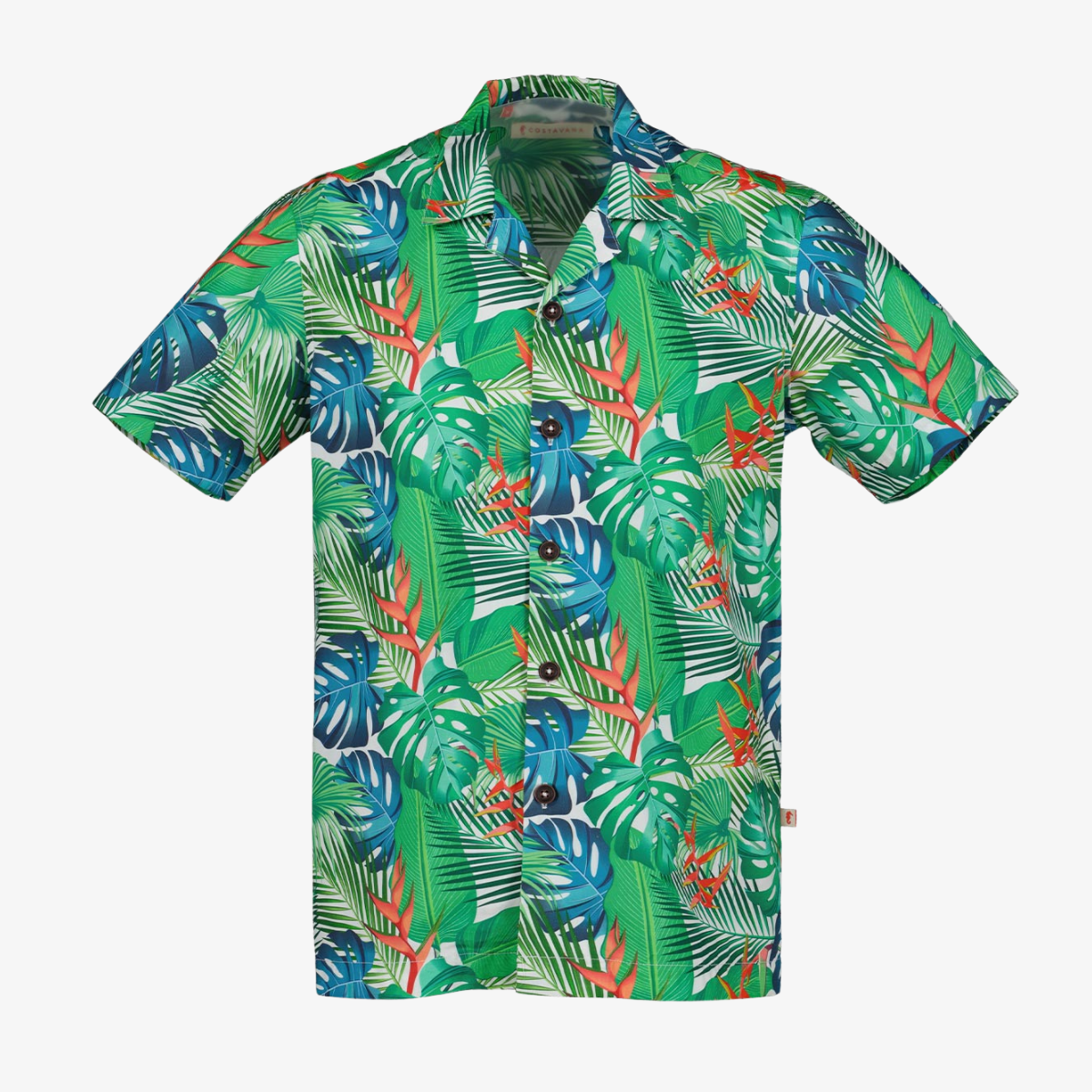 Camisa hawaiana manga corta Heliconia Costavana