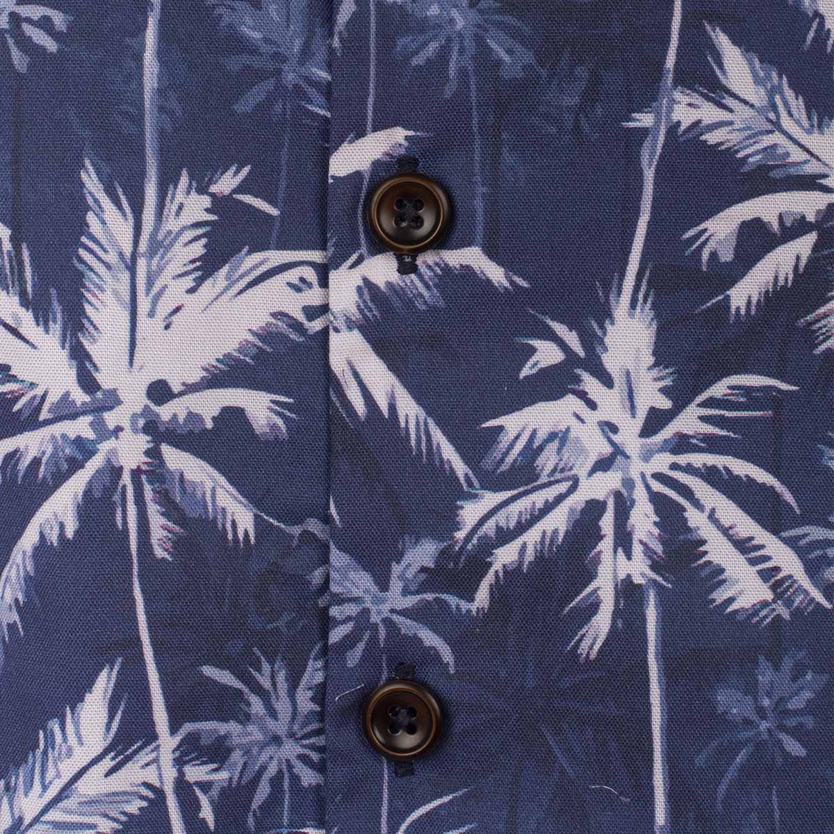 Camisa hawaiana manga corta Blue Palm