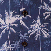 Camisa hawaiana manga corta Blue Palm