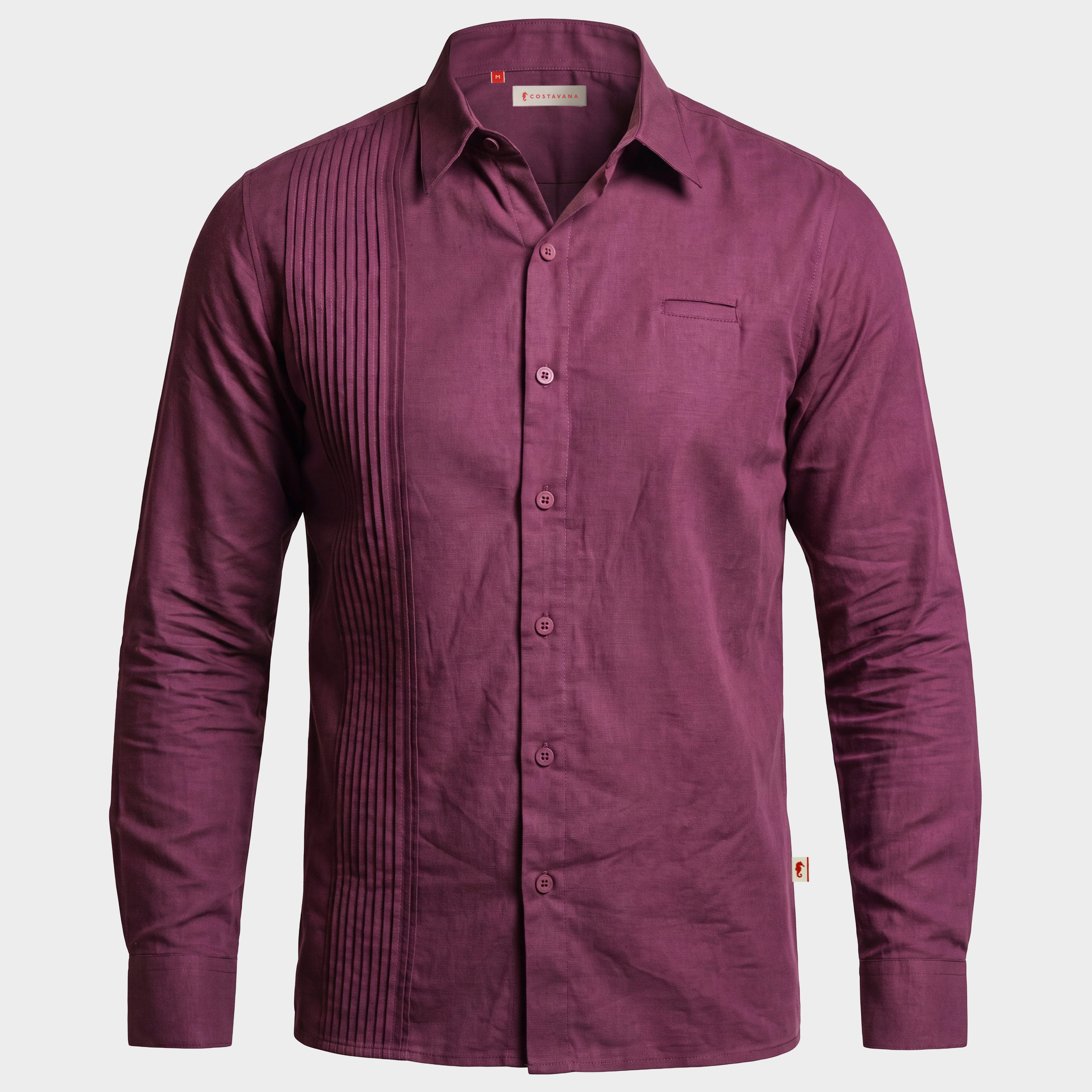 Camisa Guayabera Pardo Tallas Extras