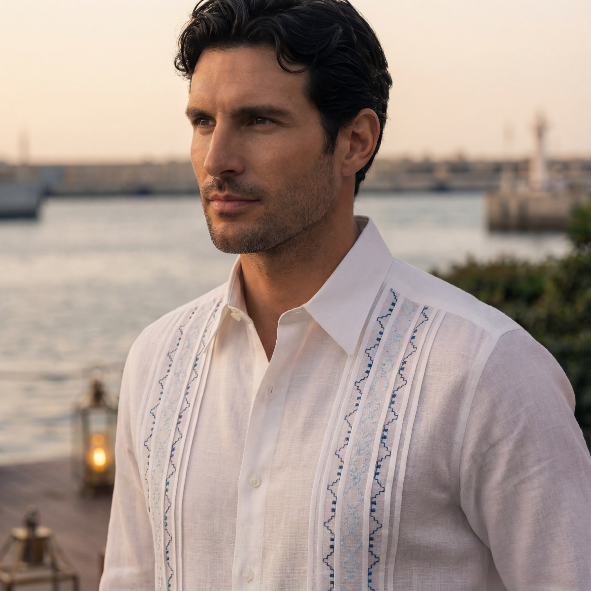 Camisa guayabera manga larga Vallejo