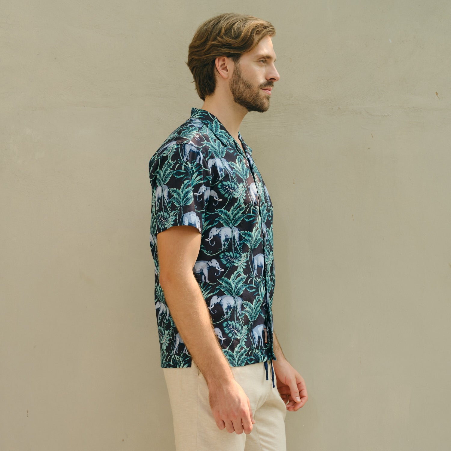 Camisa hawaiana manga corta Paquidermo