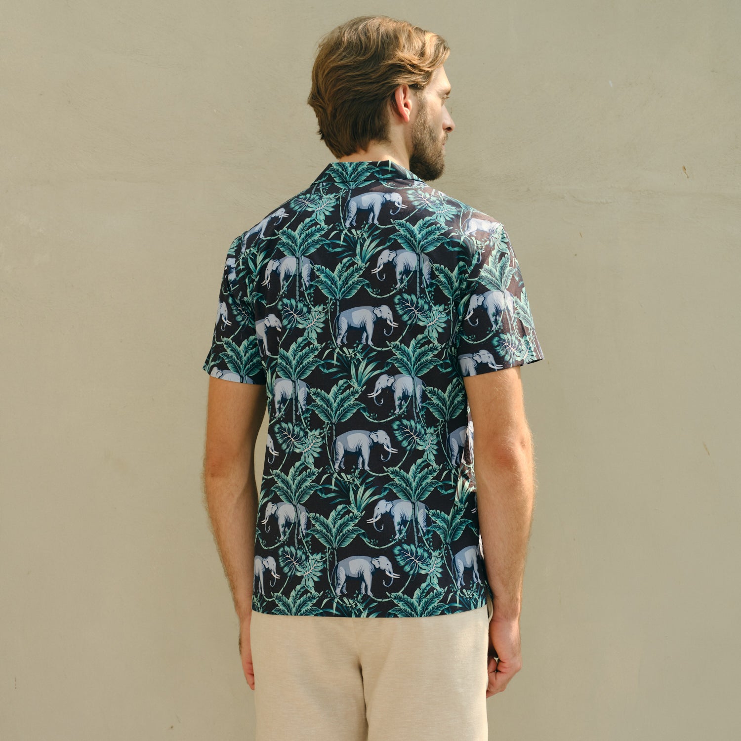 Camisa hawaiana manga corta Paquidermo