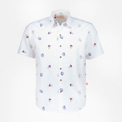Camisa estampada manga corta Bigaro