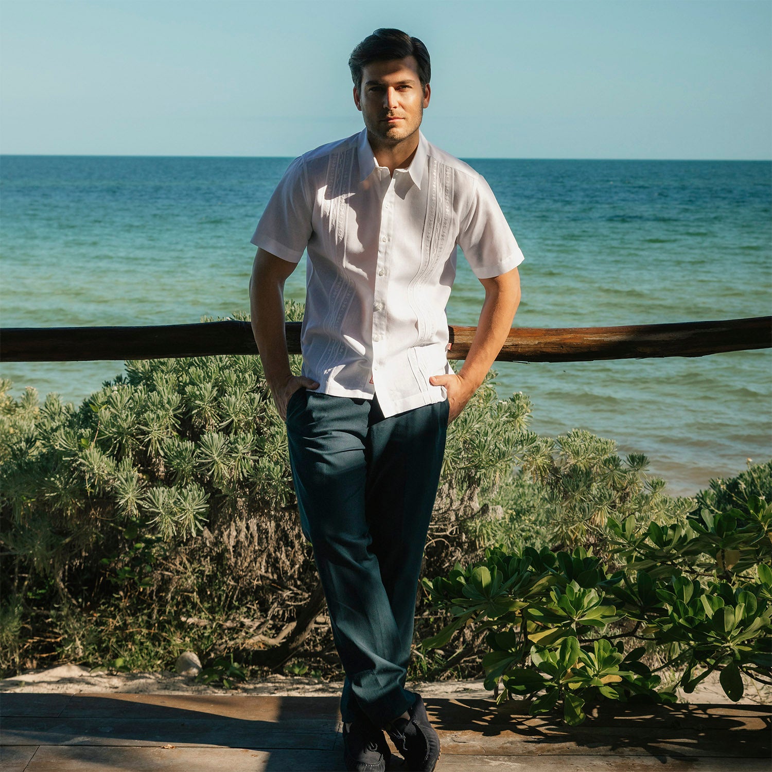 Camisa guayabera Lark XXL