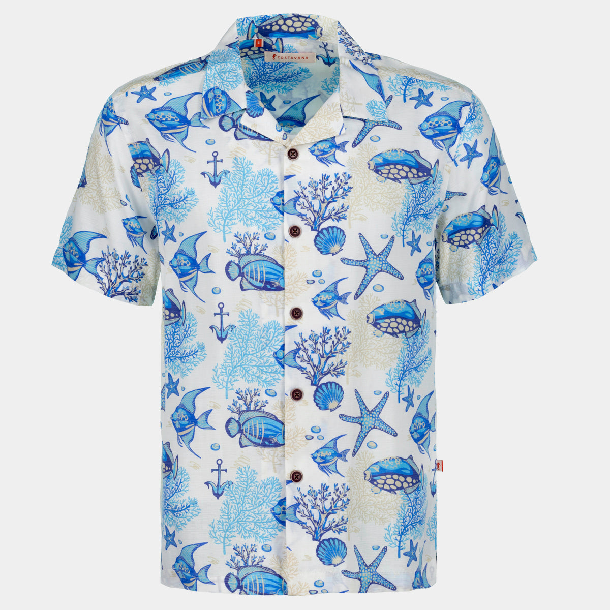 Camisa hawaiana manga corta Lazulli