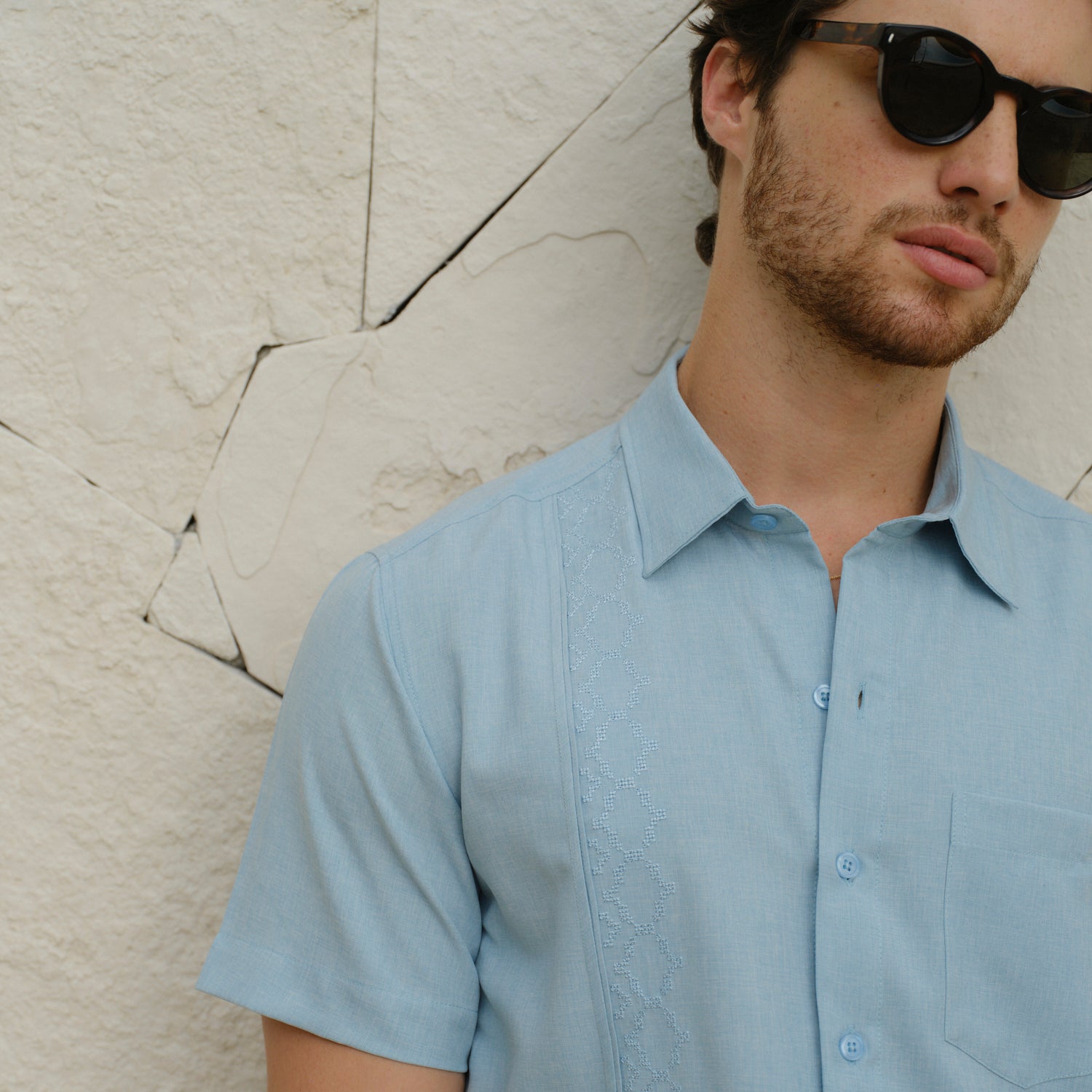 Camisa guayabera manga corta Finis
