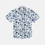 camisa hawaiana marino prenda frontal 