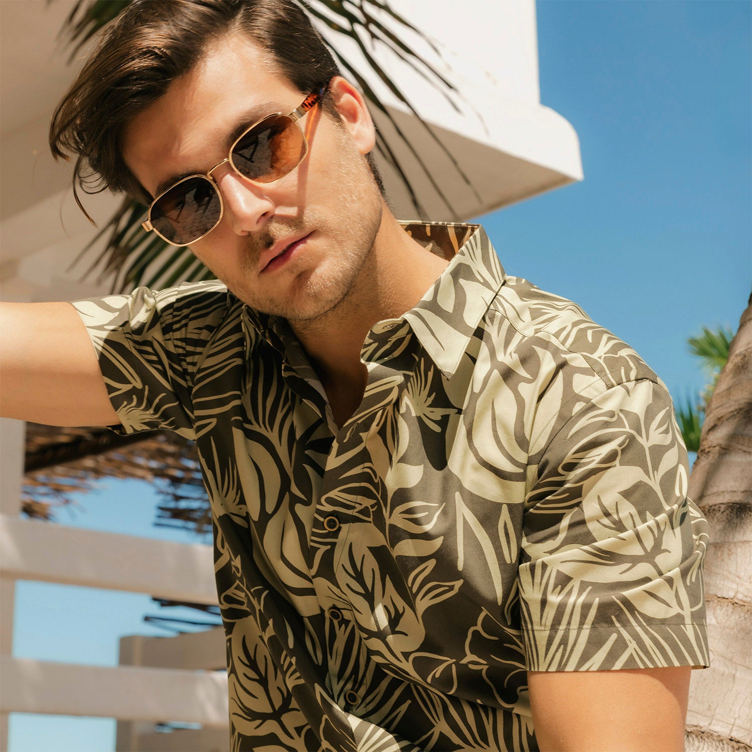 Camisa hawaiana manga corta Selva