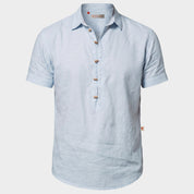 Camisa Manga Corta con Lino Leider