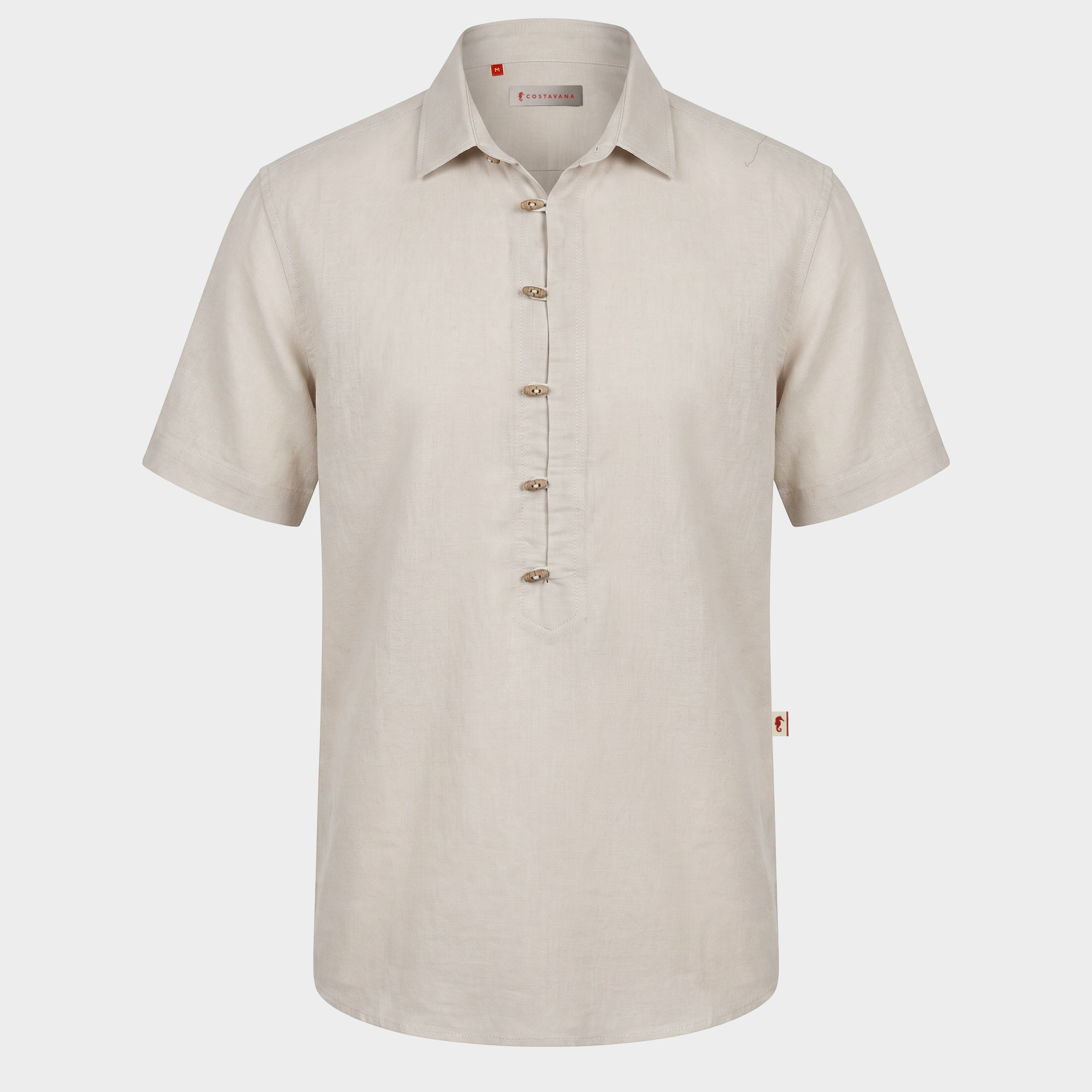 Camisa Manga Corta con Lino Leider