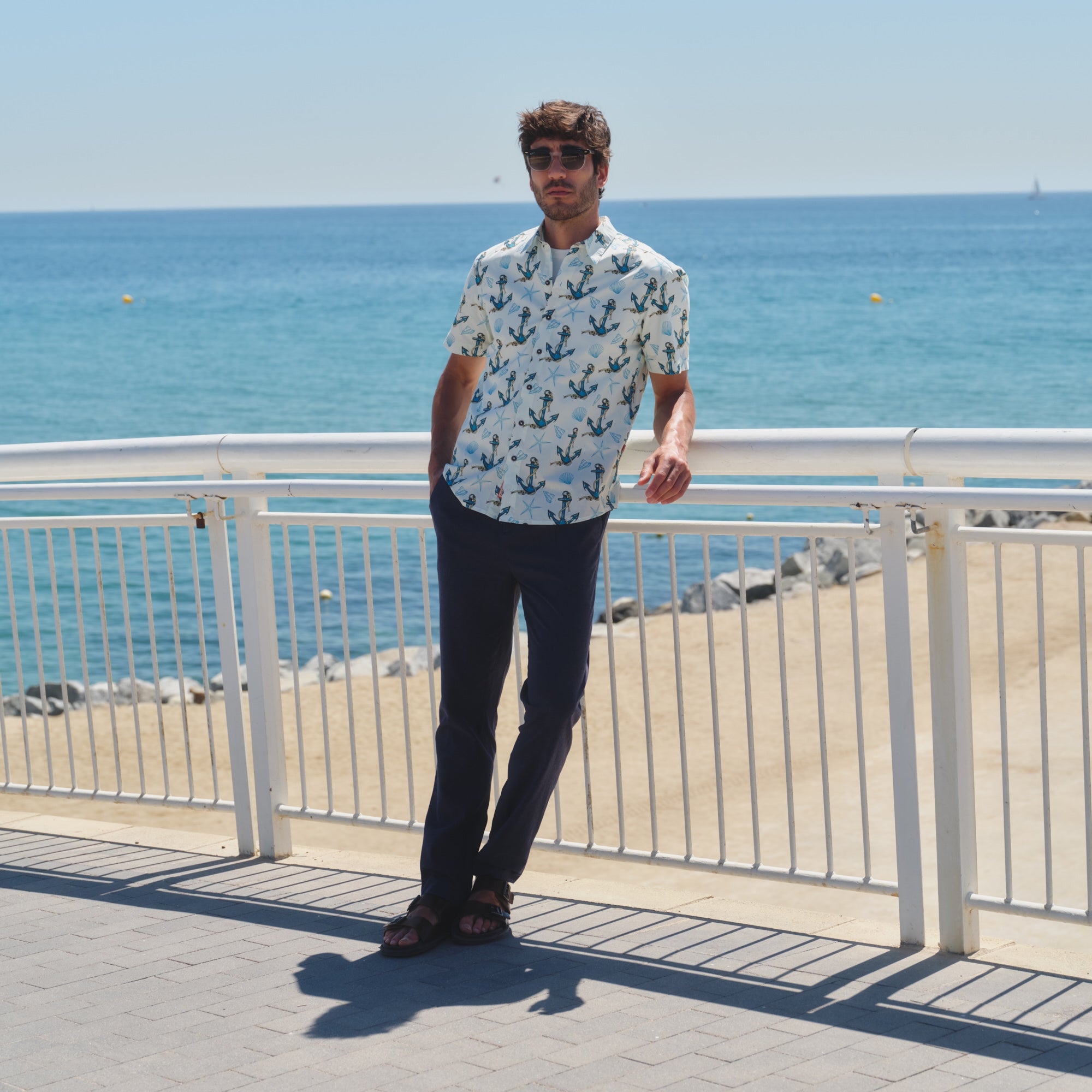 Camisa hawaiana manga corta Ancor