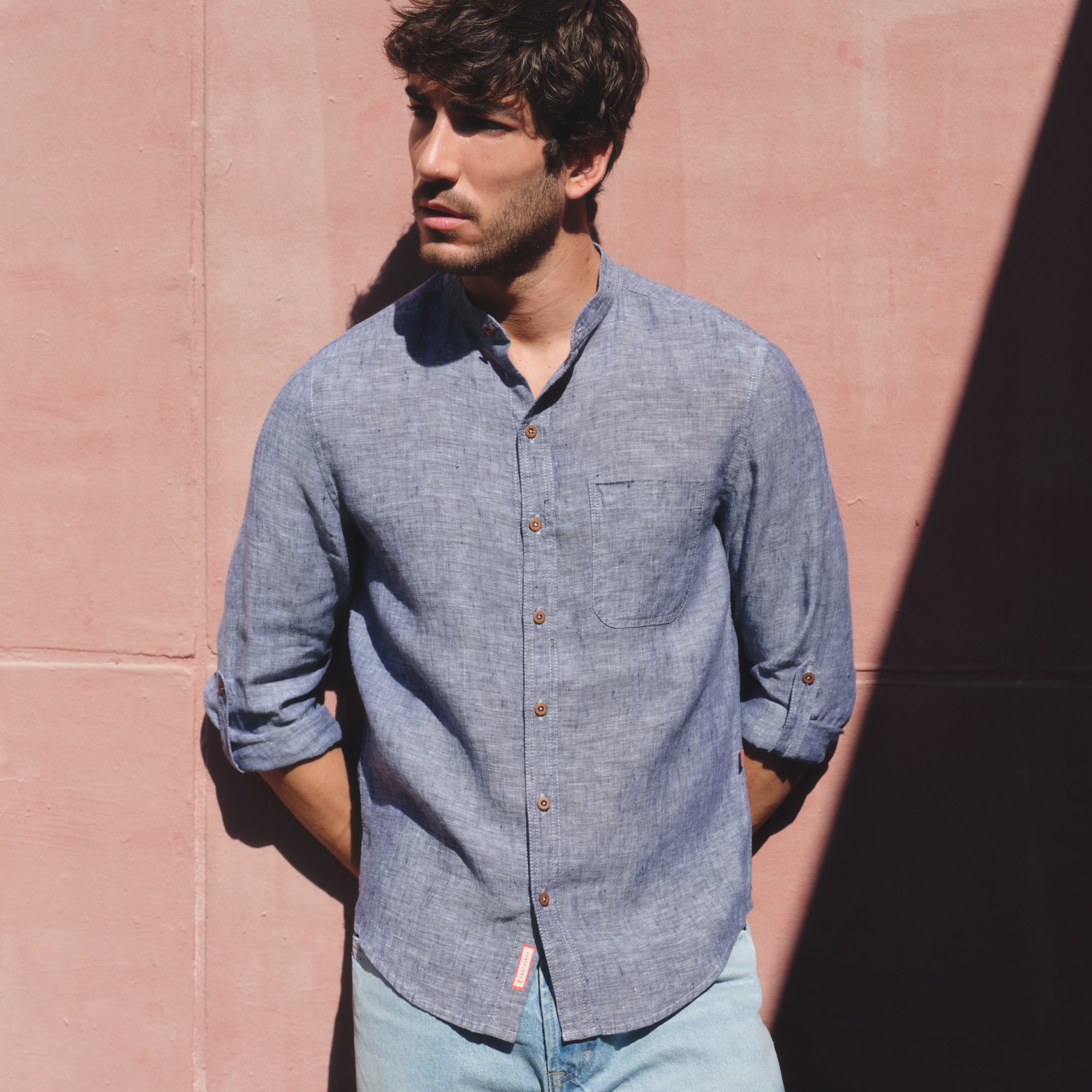 Camisa de lino manga larga Davide