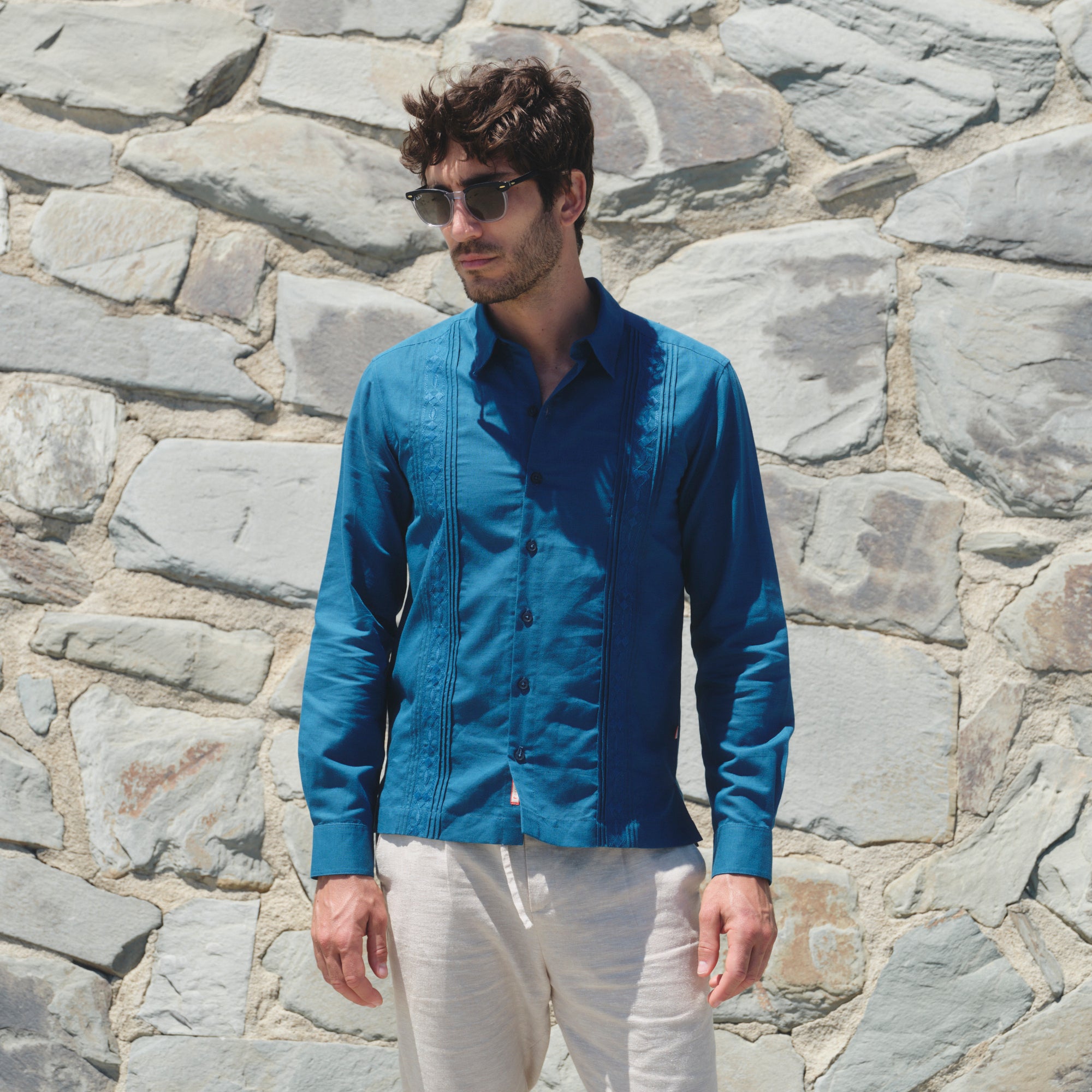 Camisa guayabera manga larga Neff