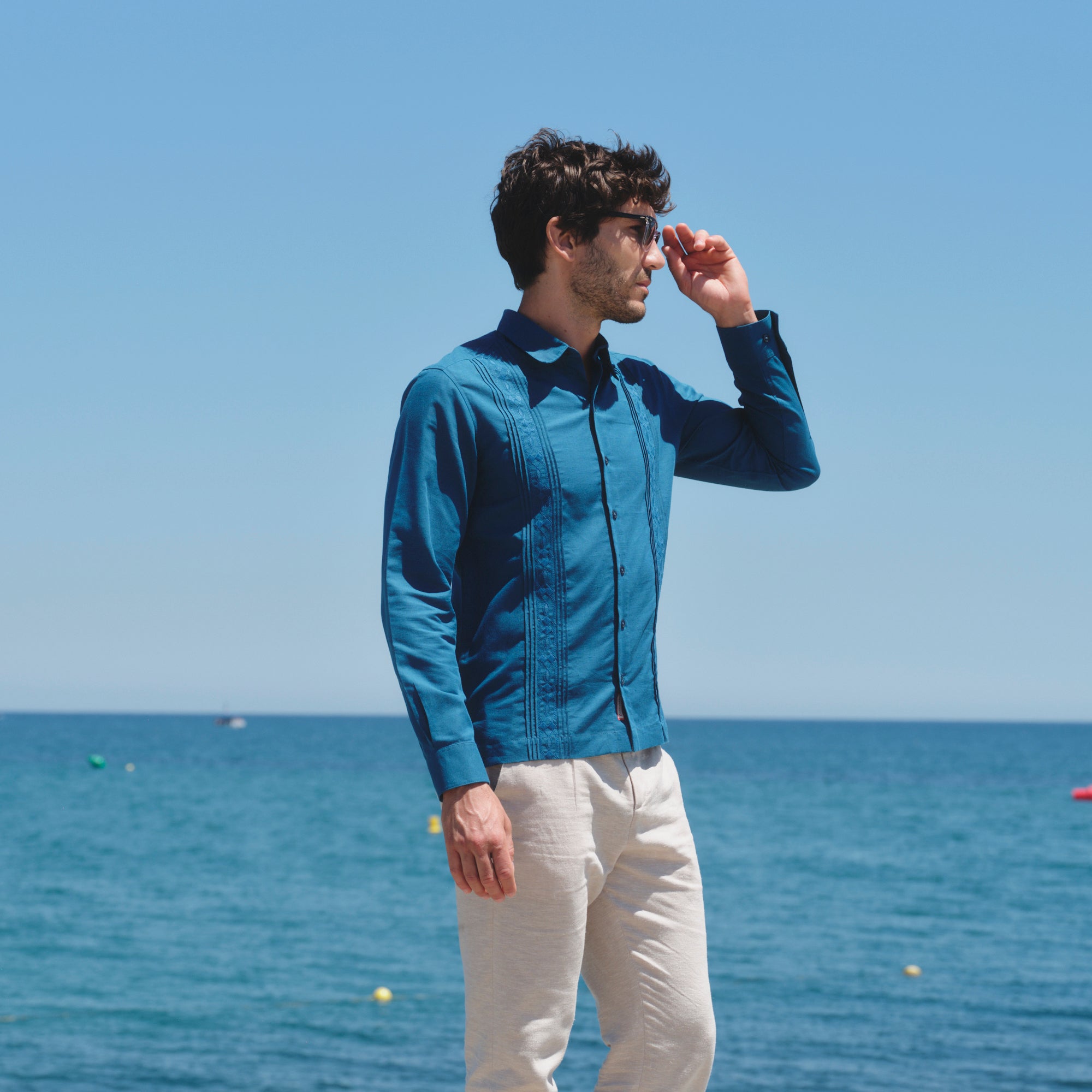 Camisa guayabera manga larga Neff