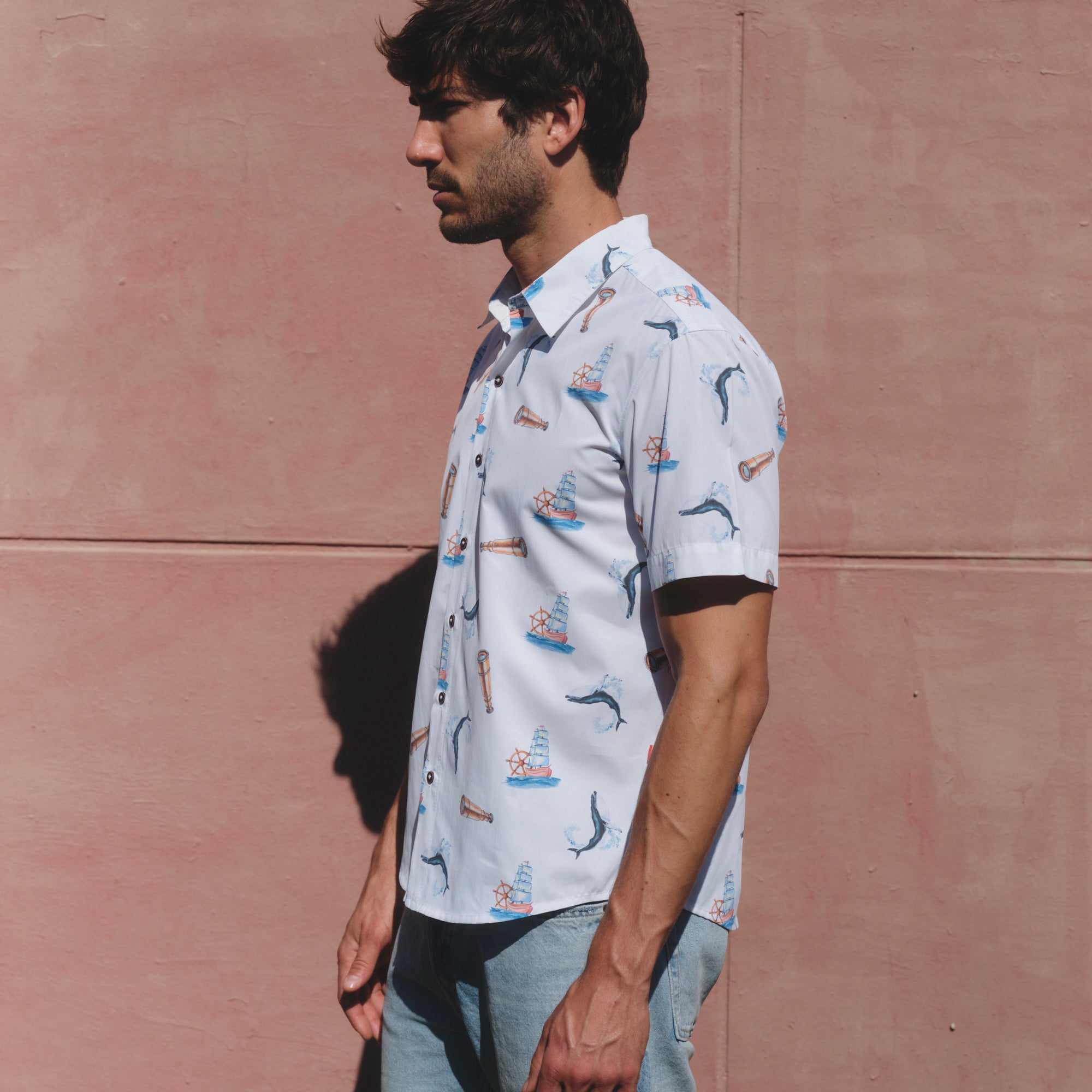 Camisa estampada manga corta Norca