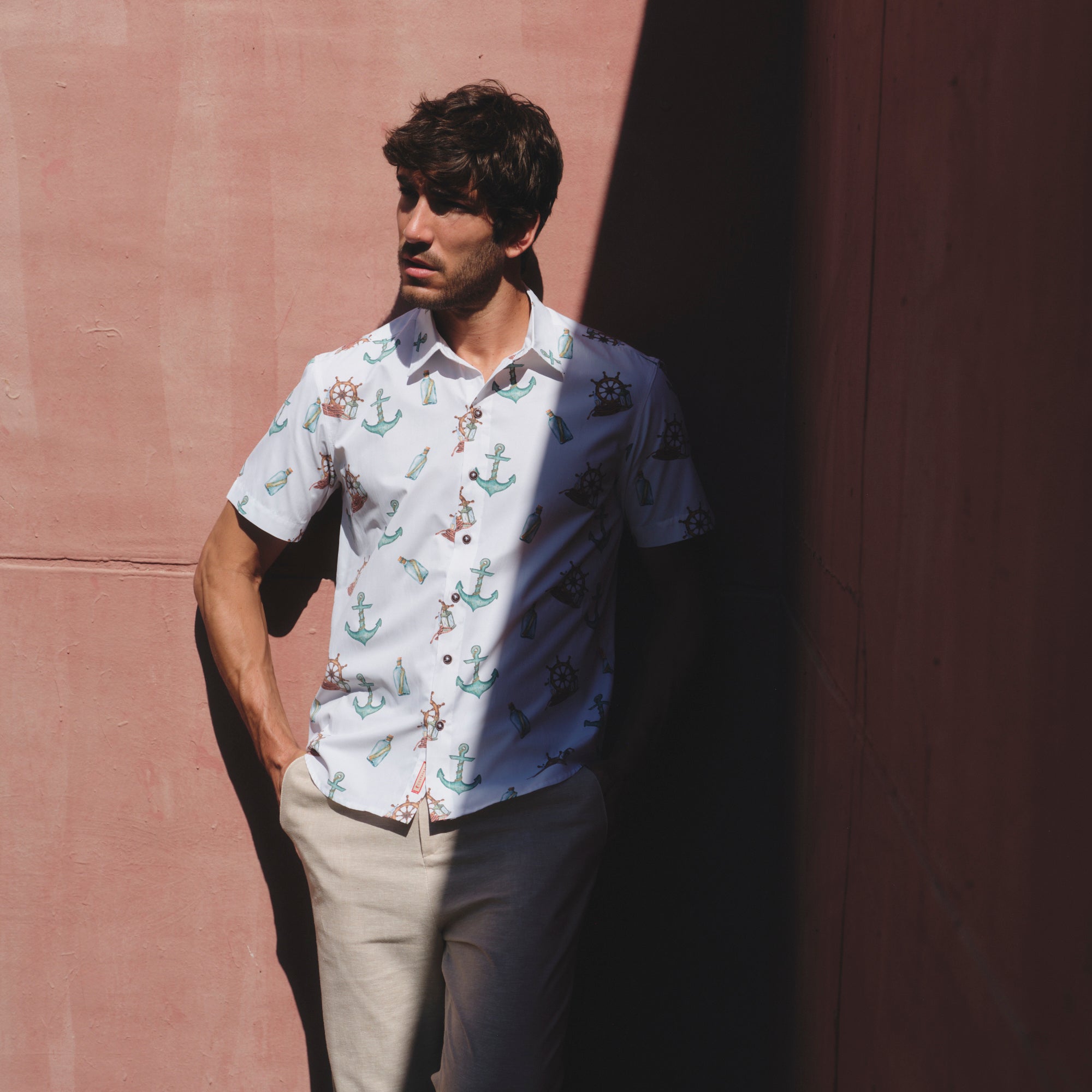 Camisa estampada manga corta Rudder