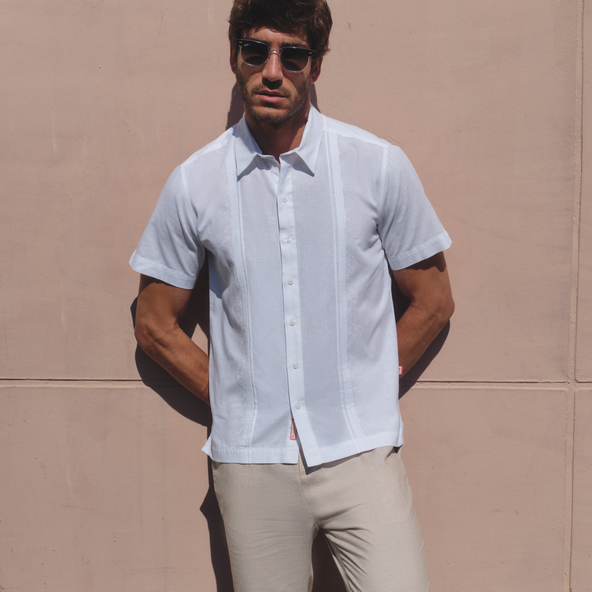 Camisa guayabera manga corta Lara