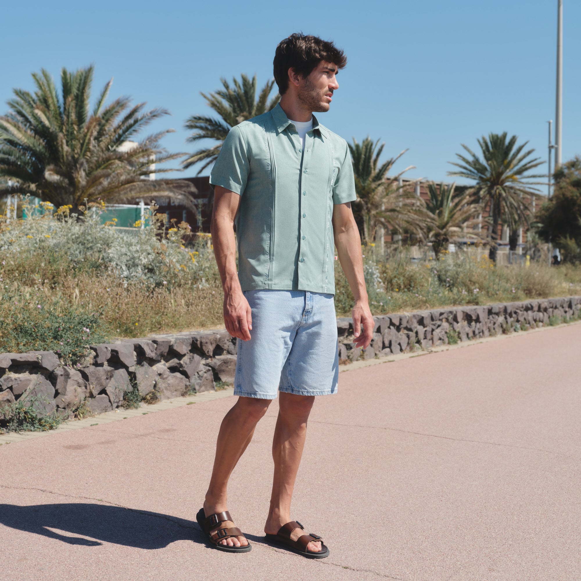 Camisa guayabera manga corta Arido