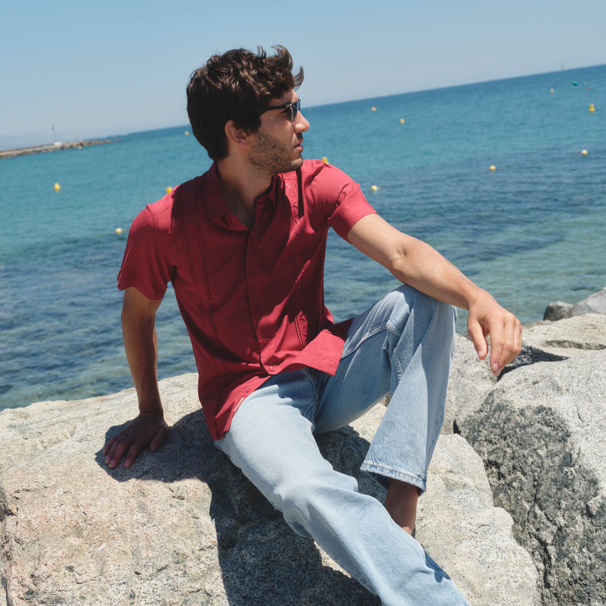Camisa guayabera manga corta Arlequin