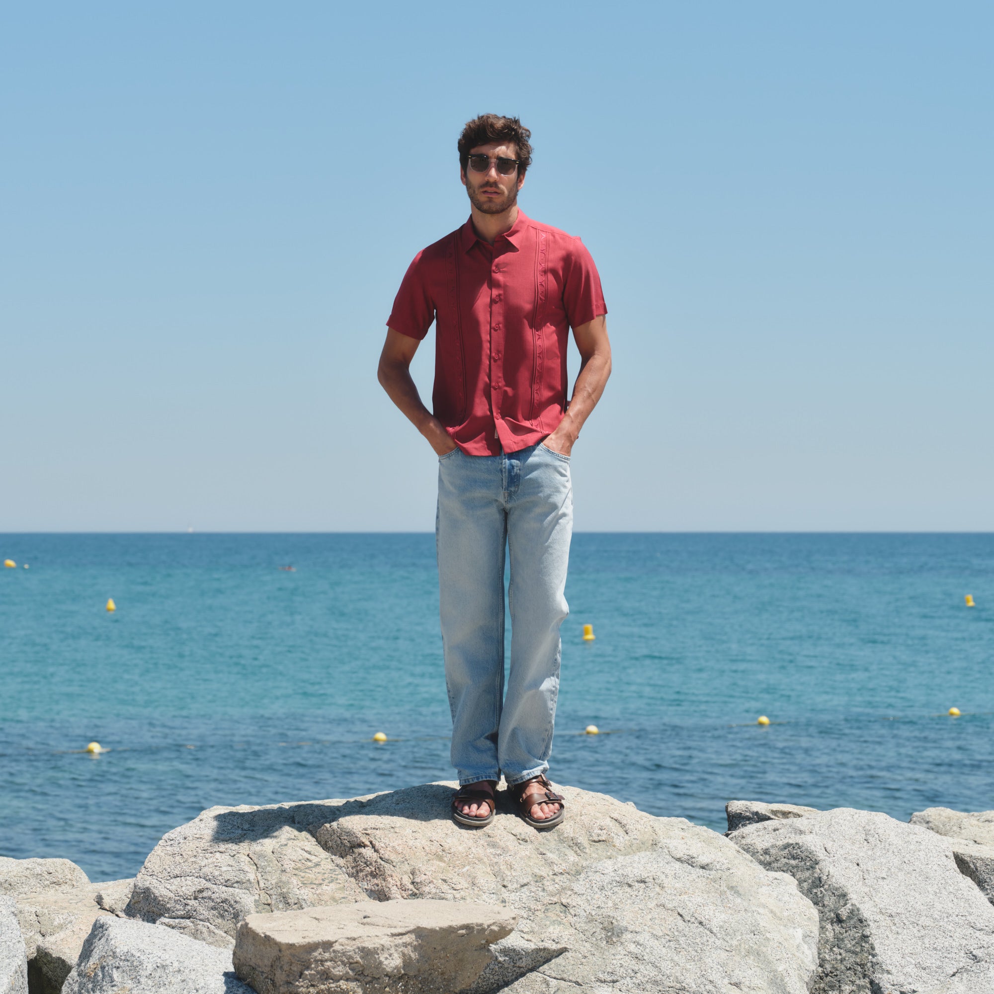 Camisa guayabera manga corta Arlequin