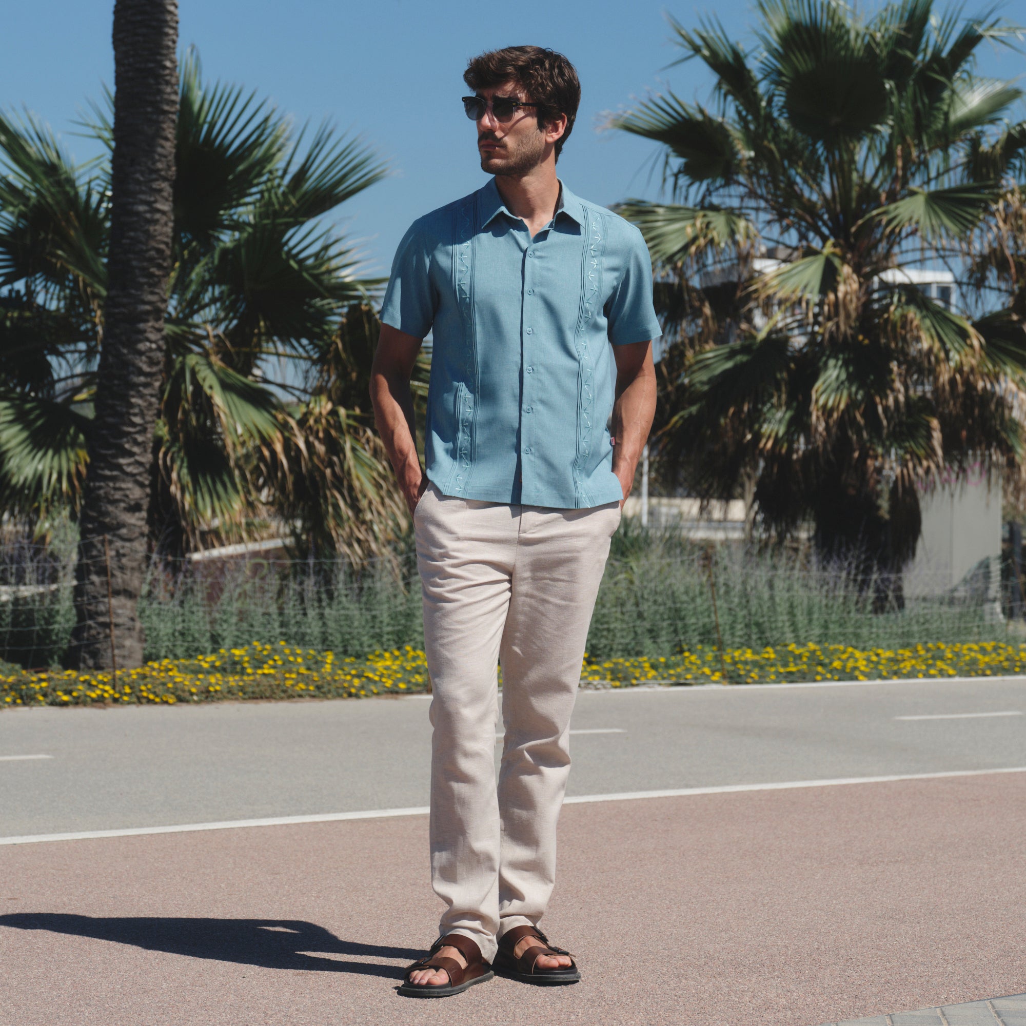 Camisa guayabera manga corta Cucurru