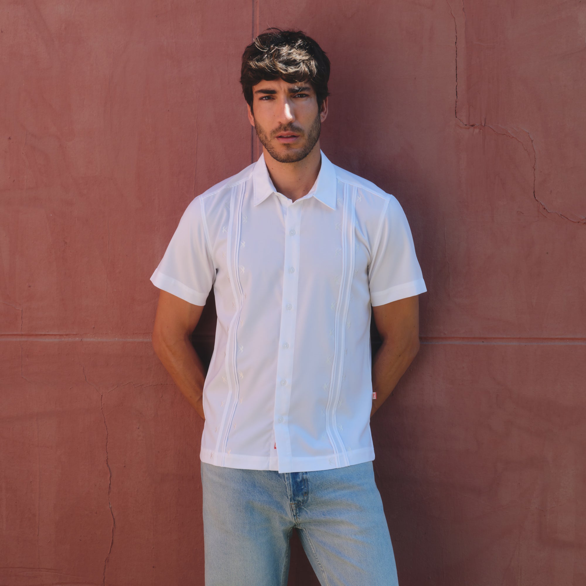 Camisa guayabera manga corta Goldri