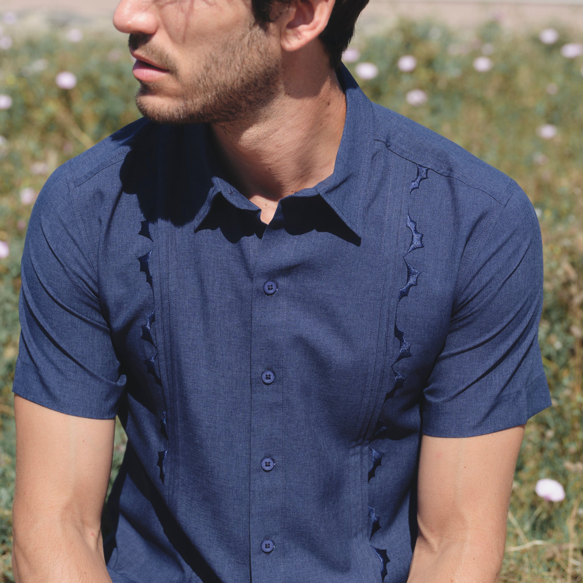 Camisa guayabera manga corta Quiro