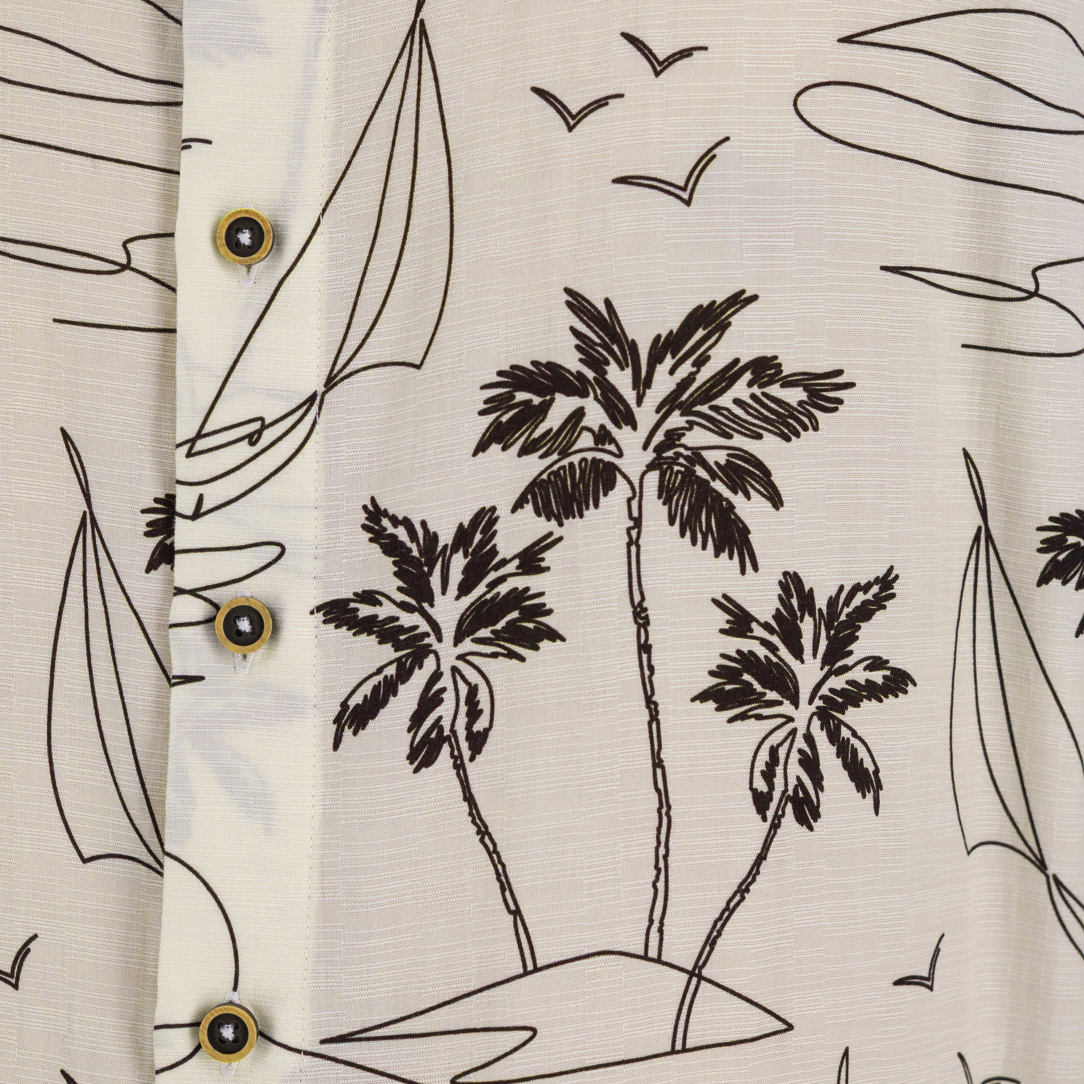 Camisa hawaiana Black Lines XXL