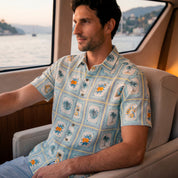 Camisa hawaiana manga corta Mosaic Coast