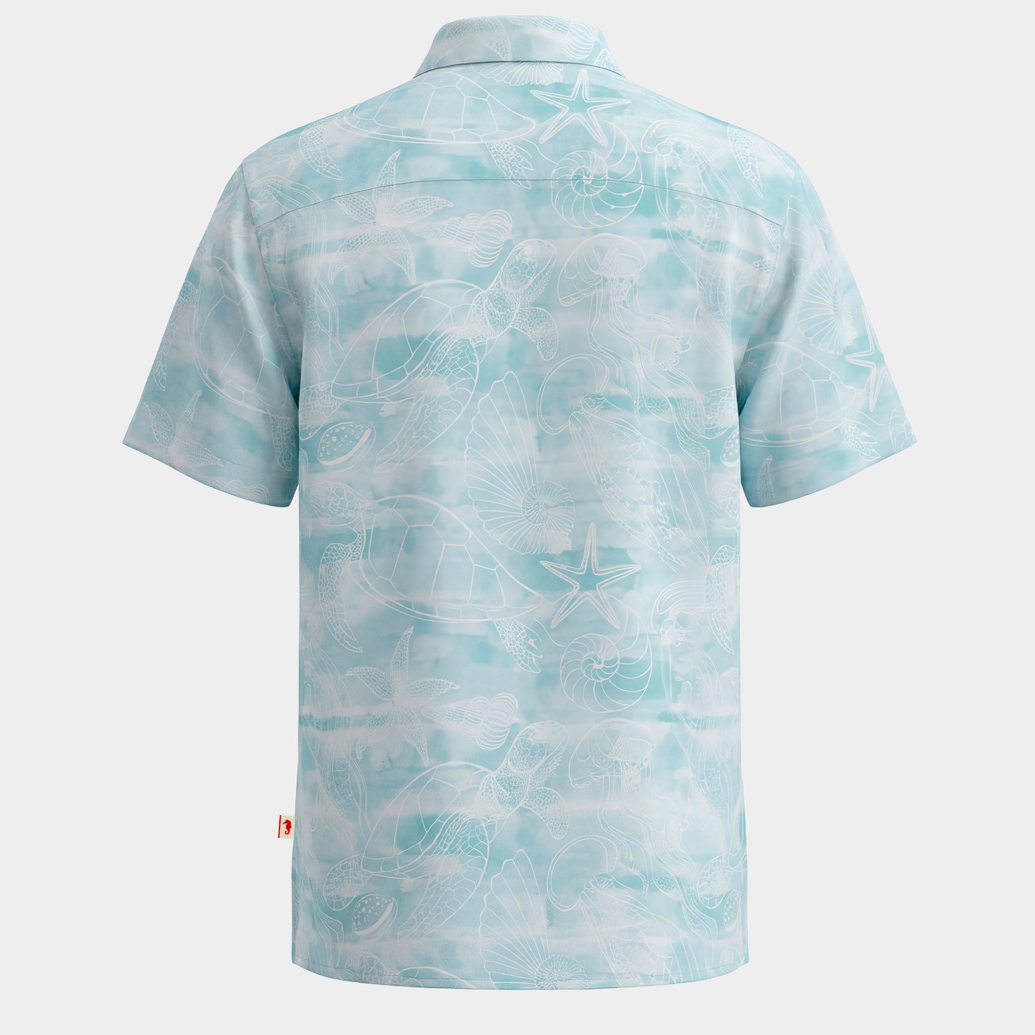 Camisa hawaiana manga corta Aqua