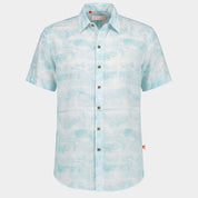 Camisa hawaiana manga corta Aqua