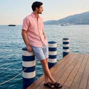 Camisa manga corta con lino Davi