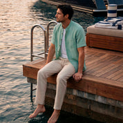 Camisa manga corta con lino Davide