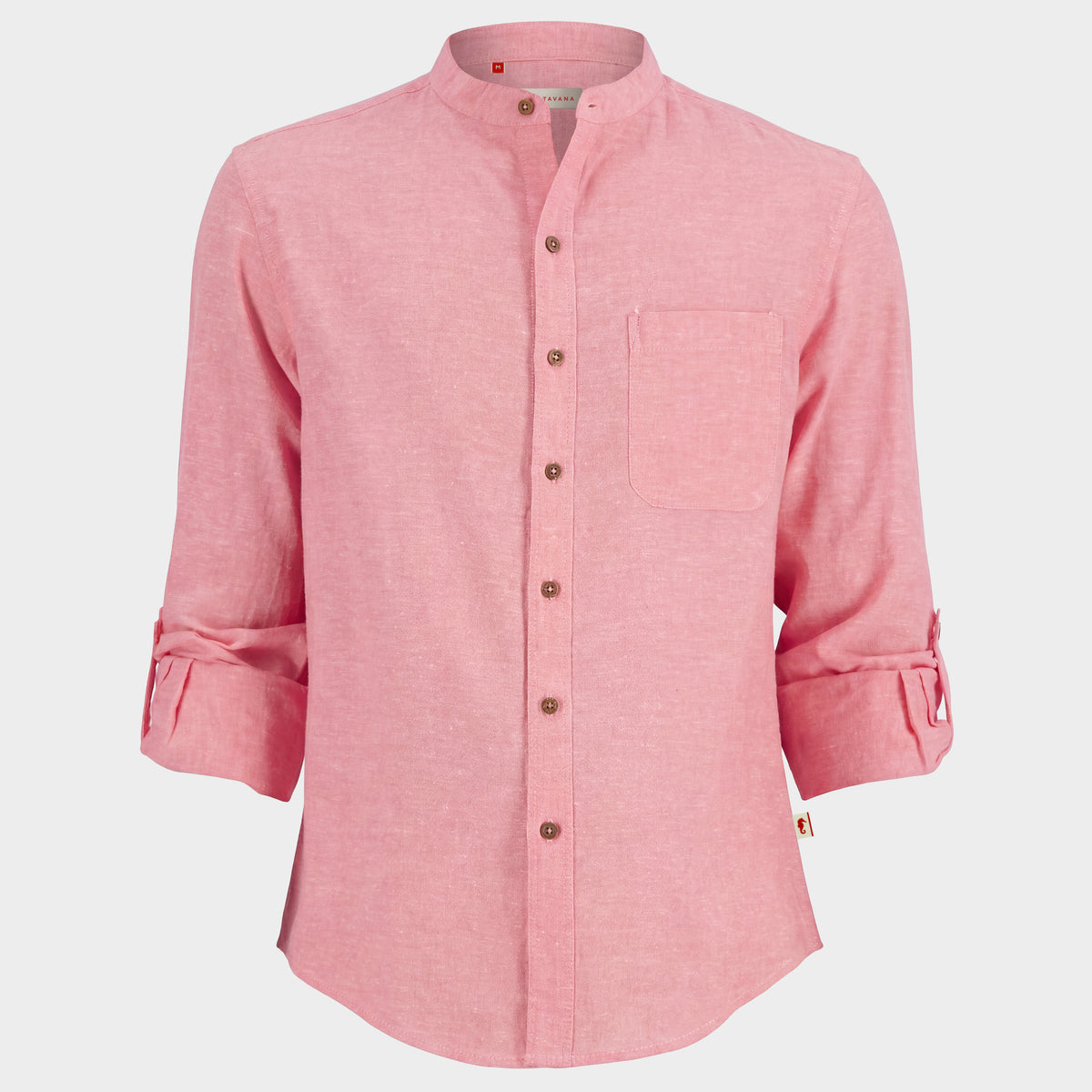 Camisa manga larga con lino Davide