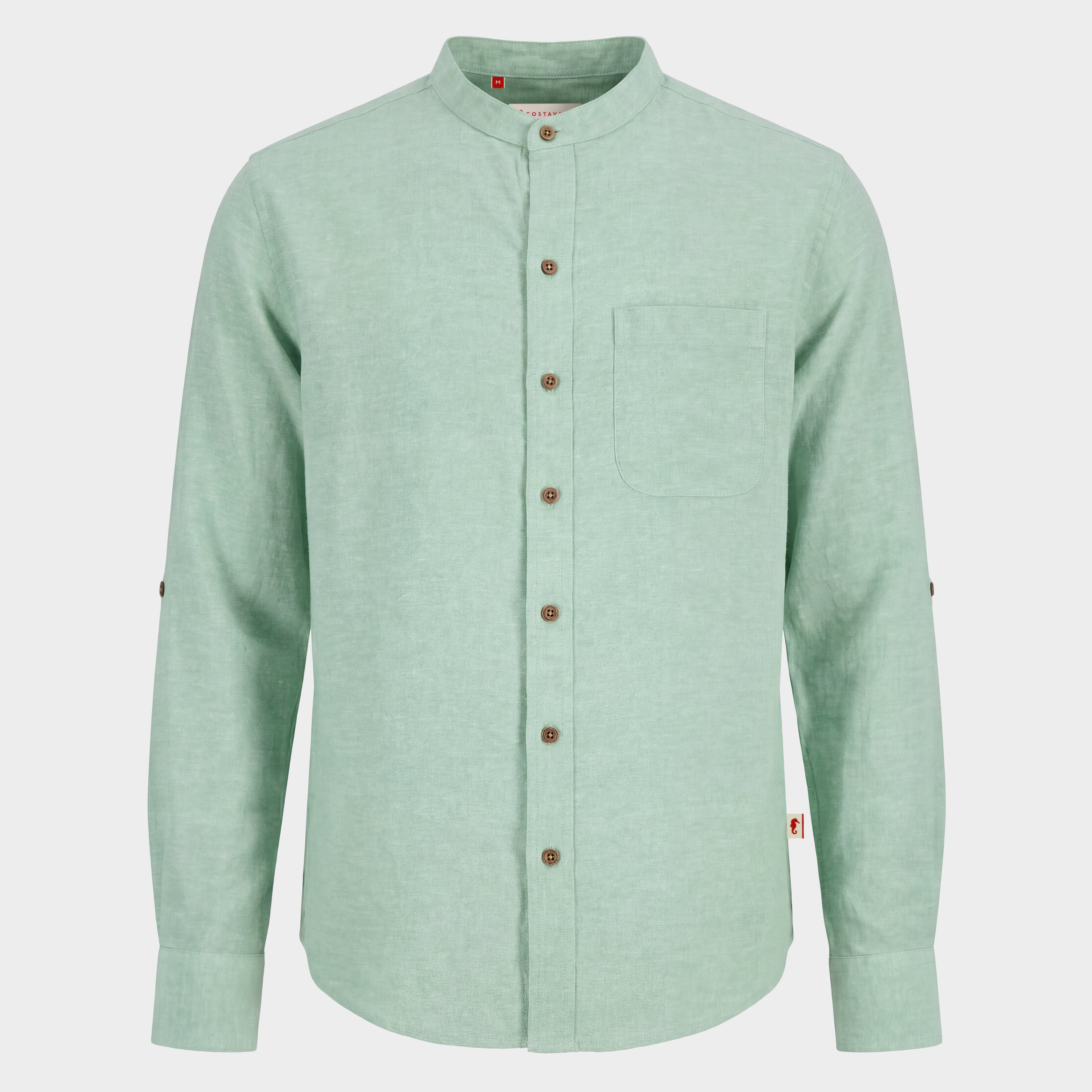 Camisa manga larga con lino Davide