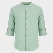 Camisa manga larga con lino Davide